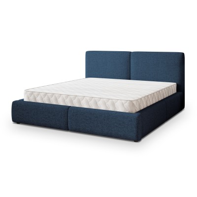 Łóżko tapicerowane FELURO – Tkanina plecionka – kolor: Neve