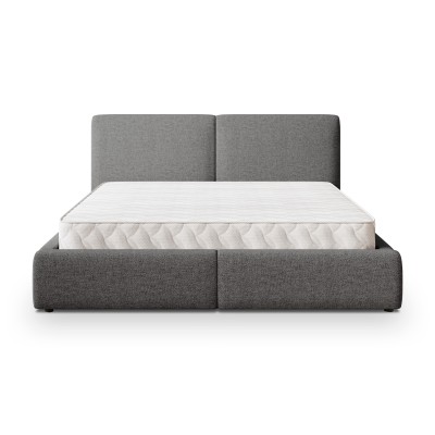 Łóżko tapicerowane FELURO – Tkanina plecionka – kolor: Neve