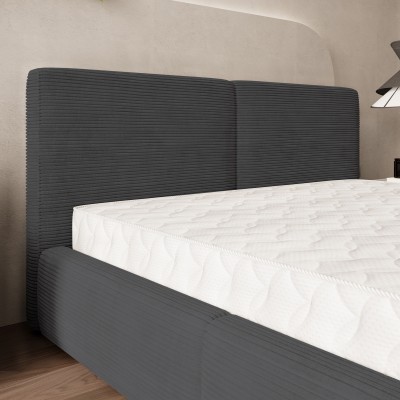 Łóżko tapicerowane FELURO – Tkanina sztruksowa – kolor: Poso