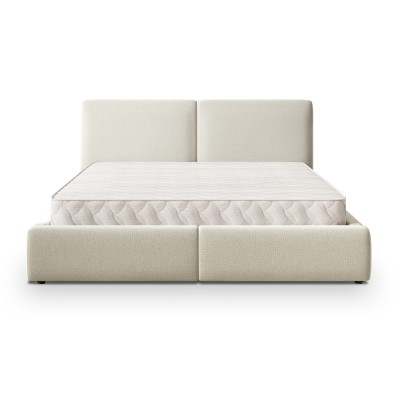 Łóżko tapicerowane FELURO – Tkanina plecionka – kolor: Soro