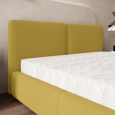 Łóżko tapicerowane FELURO – Tkanina plecionka – kolor: Soro