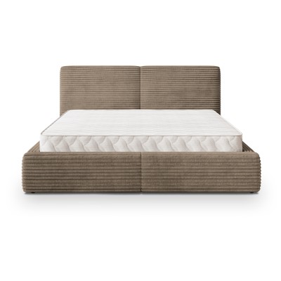 Łóżko tapicerowane FELURO – Tkanina sztruksowa – kolor: Tilia