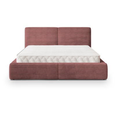 Łóżko tapicerowane FELURO – Tkanina sztruksowa – kolor: Tilia