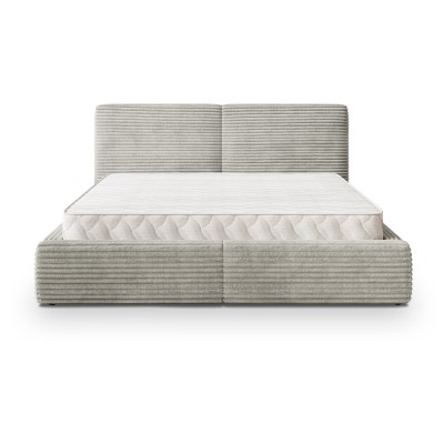 Łóżko tapicerowane FELURO – Tkanina sztruksowa – kolor: Tilia