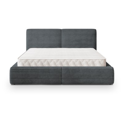 Łóżko tapicerowane FELURO – Tkanina sztruksowa – kolor: Tilia