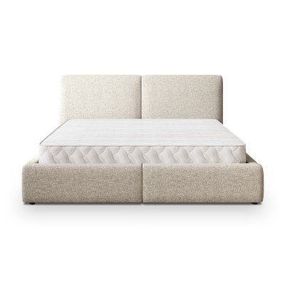 Łóżko tapicerowane FELURO – Tkanina plecionka – kolor: Neve