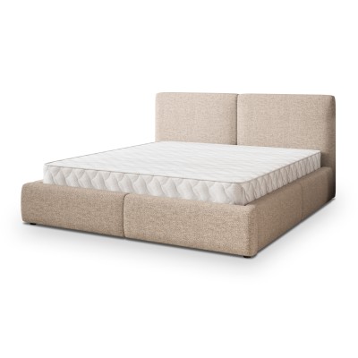 Łóżko tapicerowane FELURO – Tkanina plecionka – kolor: Neve