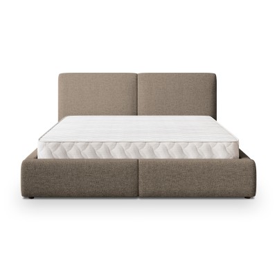 Łóżko tapicerowane FELURO – Tkanina plecionka – kolor: Neve