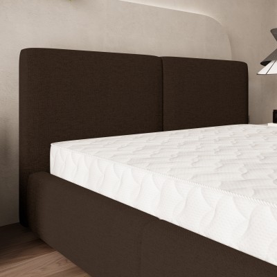 Łóżko tapicerowane FELURO – Tkanina plecionka – kolor: Neve