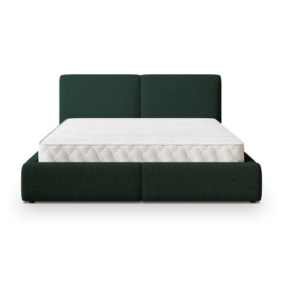 Łóżko tapicerowane FELURO – Tkanina plecionka – kolor: Neve