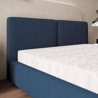 Łóżko tapicerowane FELURO – Tkanina plecionka – kolor: Neve