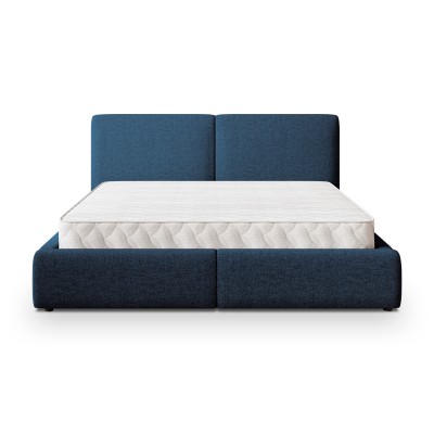 Łóżko tapicerowane FELURO – Tkanina plecionka – kolor: Neve