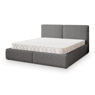 Łóżko tapicerowane FELURO – Tkanina plecionka – kolor: Neve