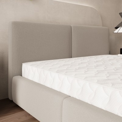 Łóżko tapicerowane FELURO – Tkanina plecionka – kolor: Soro