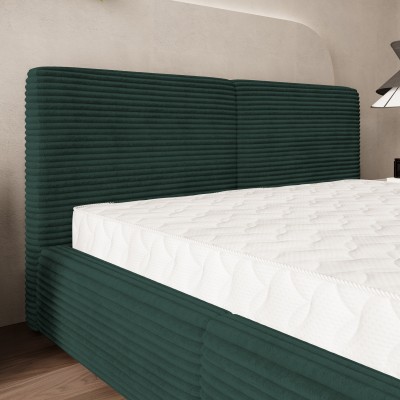 Łóżko tapicerowane FELURO – Tkanina sztruksowa – kolor: Tilia