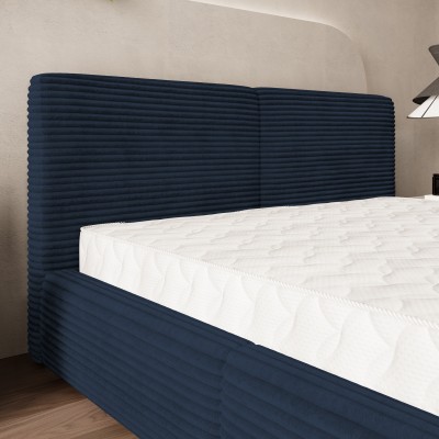 Łóżko tapicerowane FELURO – Tkanina sztruksowa – kolor: Tilia