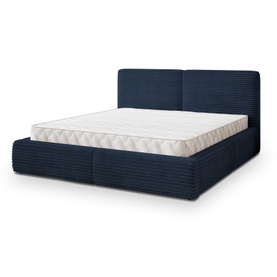 Łóżko tapicerowane FELURO – Tkanina sztruksowa – kolor: Tilia