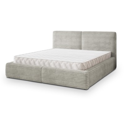 Łóżko tapicerowane FELURO – Tkanina sztruksowa – kolor: Tilia