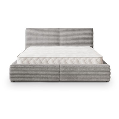 Łóżko tapicerowane FELURO – Tkanina sztruksowa – kolor: Tilia