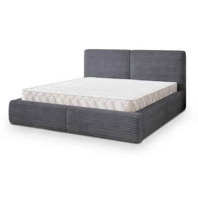 Łóżko tapicerowane FELURO – Tkanina sztruksowa – kolor: Tilia