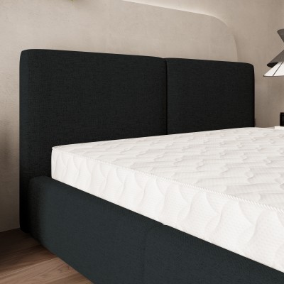 Łóżko tapicerowane FELURO – Tkanina plecionka – kolor: Neve