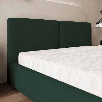 Łóżko tapicerowane FELURO – Tkanina plecionka – kolor: Neve