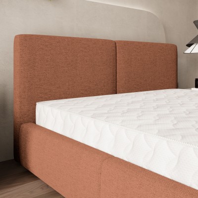 Łóżko tapicerowane FELURO – Tkanina plecionka – kolor: Neve