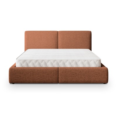 Łóżko tapicerowane FELURO – Tkanina plecionka – kolor: Neve