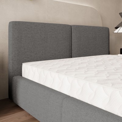 Łóżko tapicerowane FELURO – Tkanina plecionka – kolor: Neve