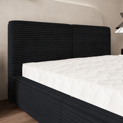 Łóżko tapicerowane FELURO – Tkanina sztruksowa – kolor: Tilia