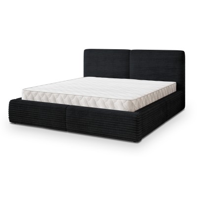 Łóżko tapicerowane FELURO – Tkanina sztruksowa – kolor: Tilia