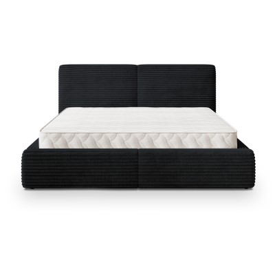 Łóżko tapicerowane FELURO – Tkanina sztruksowa – kolor: Tilia