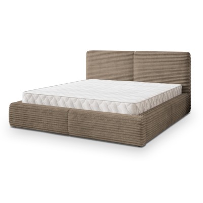 Łóżko tapicerowane FELURO – Tkanina sztruksowa – kolor: Tilia