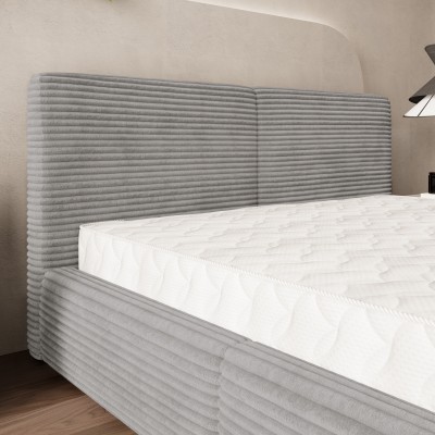 Łóżko tapicerowane FELURO – Tkanina sztruksowa – kolor: Tilia