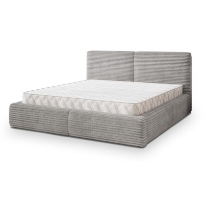 Łóżko tapicerowane FELURO – Tkanina sztruksowa – kolor: Tilia