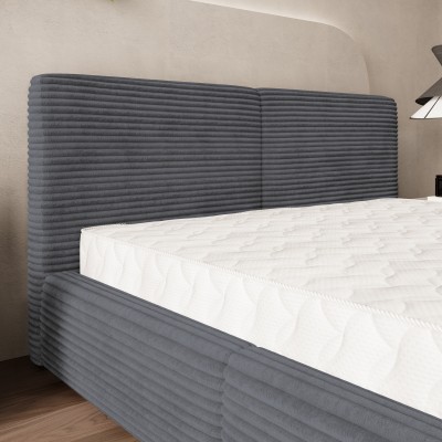 Łóżko tapicerowane FELURO – Tkanina sztruksowa – kolor: Tilia