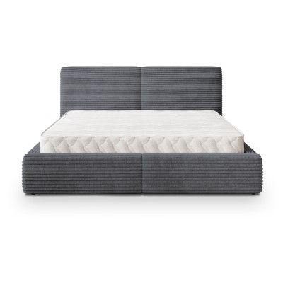 Łóżko tapicerowane FELURO – Tkanina sztruksowa – kolor: Tilia