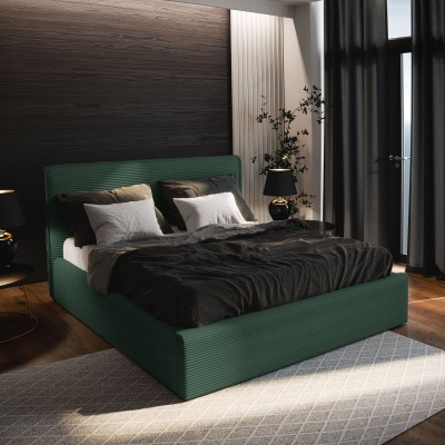 Łóżko tapicerowane PARMA – Tkanina sztruksowa – kolor: Lincoln