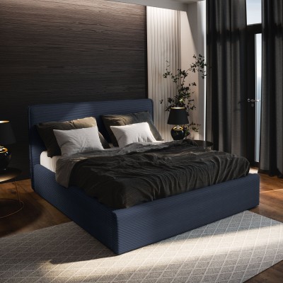 Łóżko tapicerowane PARMA – Tkanina sztruksowa – kolor: Lincoln