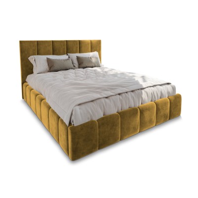 Łóżko tapicerowane TARANTO – Tkanina welurowa – kolor: Monolith