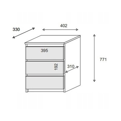 Komoda ALLEGRA 40 cm do Salonu Sypialni
