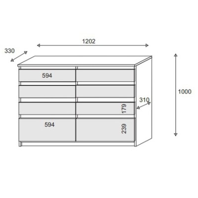 Komoda ADRIANO 120 cm do Salonu Sypialni