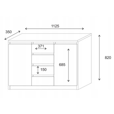 Komoda ASTORRE 113 cm do Salonu Sypialni