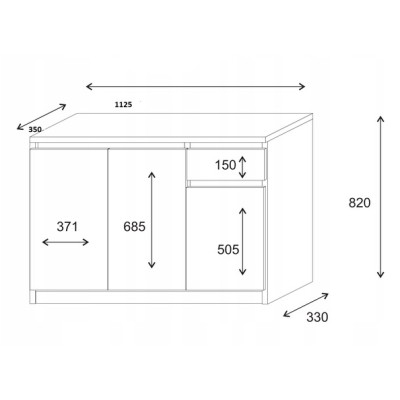 Komoda ASTORRE 113 cm do Salonu Sypialni