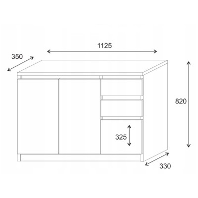 Komoda ASTORRE 113 cm do Salonu Sypialni