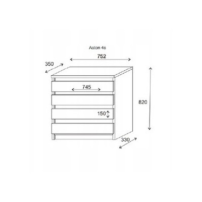 Komoda ASTORRE 75 cm do Salonu Sypialni