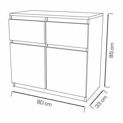 Komoda MERAVIGLIA 80 cm do Salonu Sypialni
