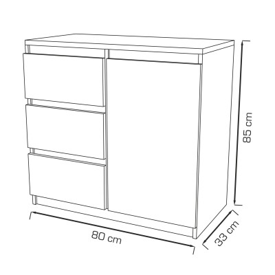 Komoda MERAVIGLIA 80 cm do Salonu Sypialni