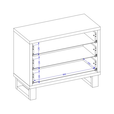 Komoda HALLETTA 99 cm do Salonu Sypialni