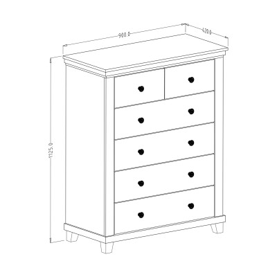 Komoda EVOLETTA 90 cm do Salonu Sypialni